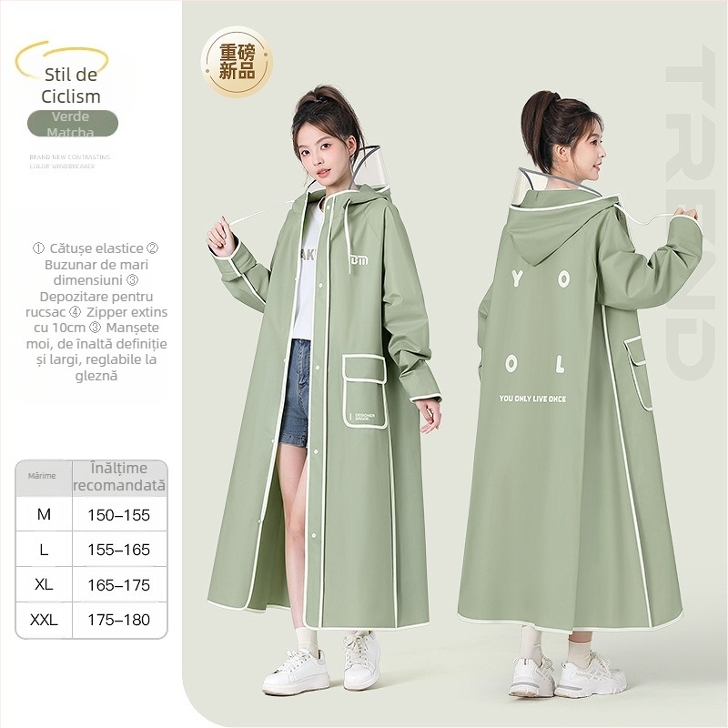Poncho de ploaie pentru drumeții, material EVA, adult, 1 persoană, 322 g