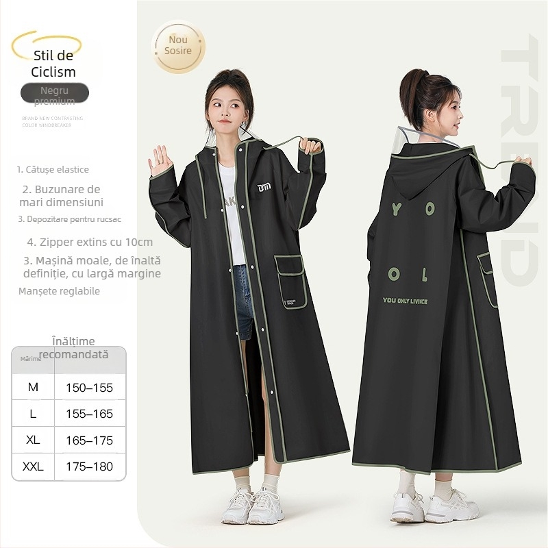 Poncho de ploaie pentru drumeții, material EVA, adult, 1 persoană, 322 g