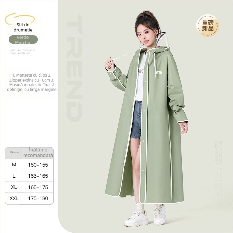 Poncho de ploaie pentru drumeții, material EVA, adult, 1 persoană, 322 g