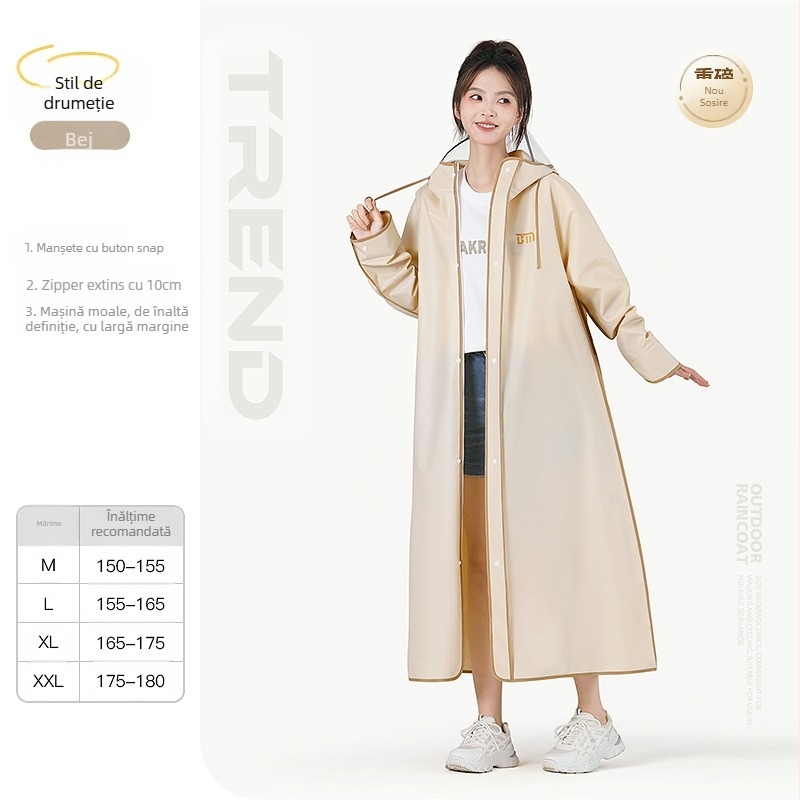 Poncho de ploaie pentru drumeții, material EVA, adult, 1 persoană, 322 g