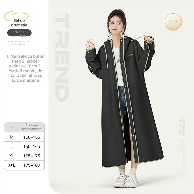 Poncho de ploaie pentru drumeții, material EVA, adult, 1 persoană, 322 g