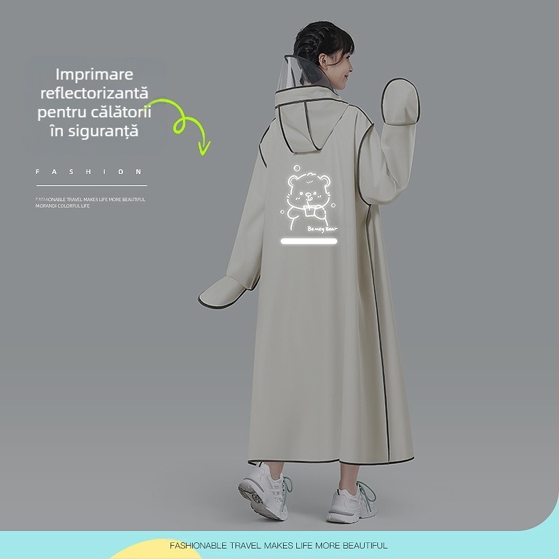 Poncă de ploaie EVA pentru adulți, poncho de drumeție pentru o persoană, aproximativ 350 g