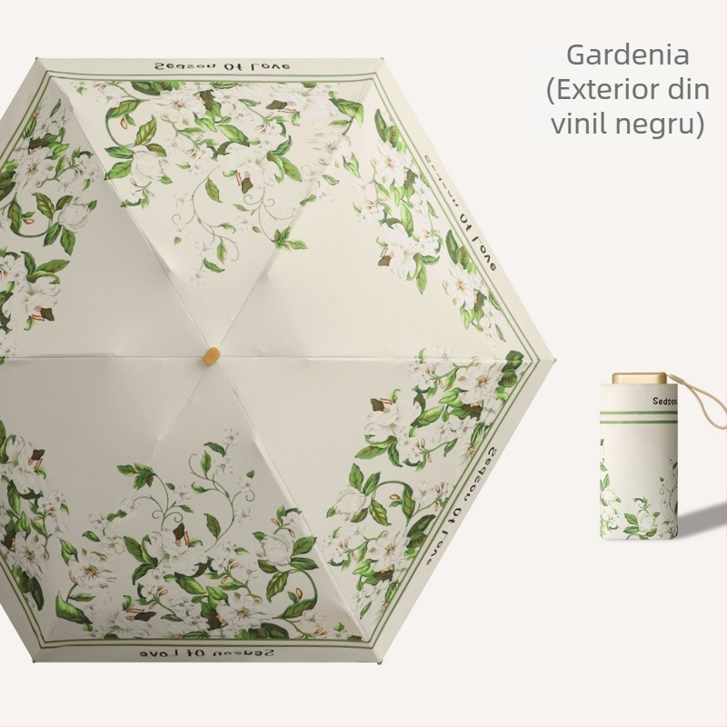 Umbrelă de soare cu 16 arce, deschidere manuală, protecție UV UPF 50+, arce din aliaj, mâner din lemn