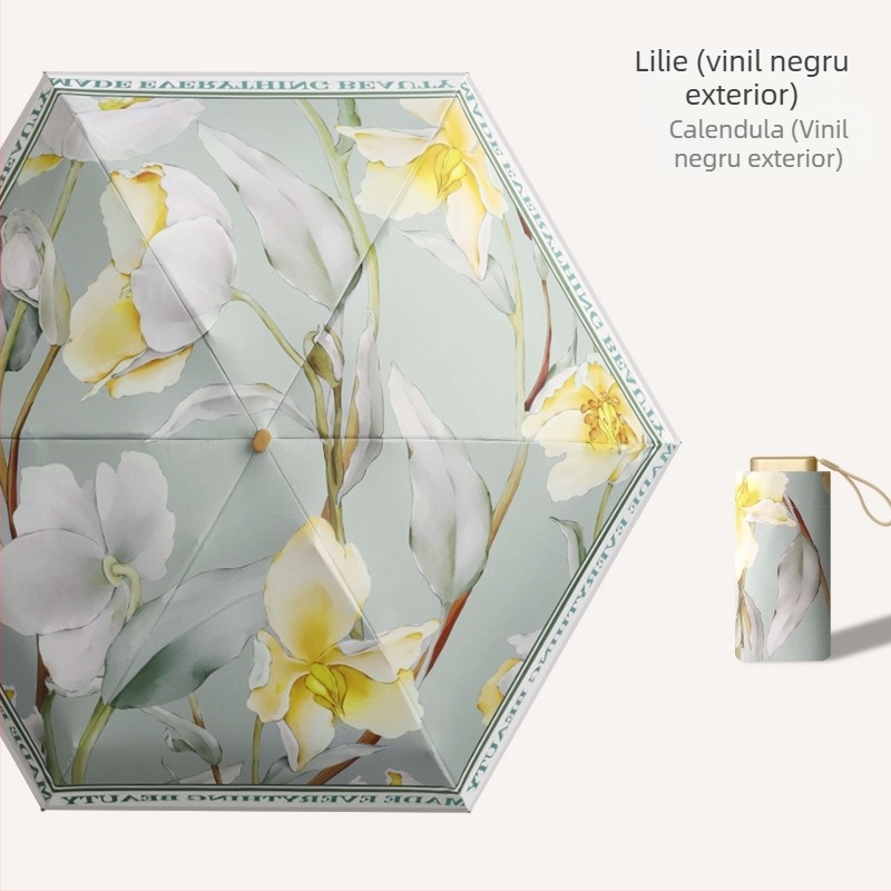 Umbrelă de soare cu 16 arce, deschidere manuală, protecție UV UPF 50+, arce din aliaj, mâner din lemn