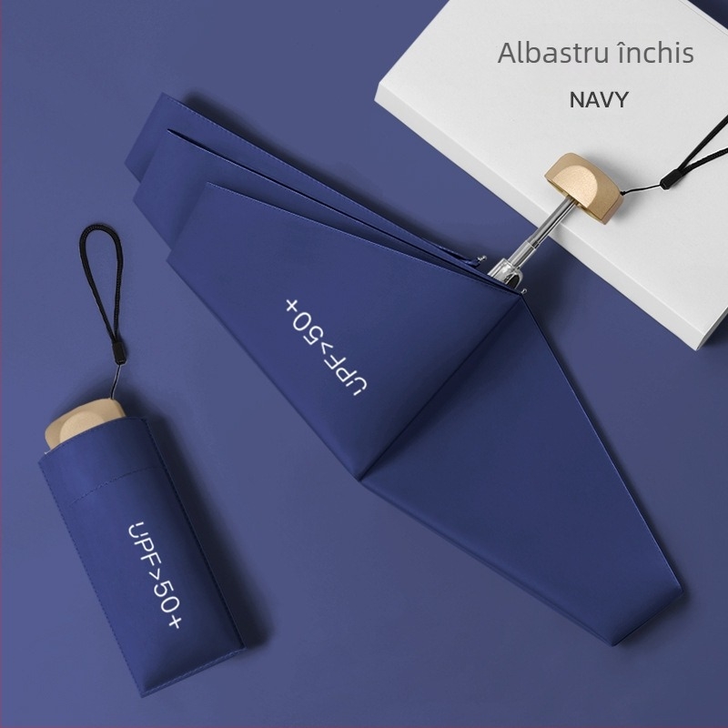 Umbrelă de soare din aluminiu, cinci brațe, UPF 50+ protecție UV, ultra-ușoară 0,22 kg, 6 arce, deschidere manuală, posibilitate logo personalizat