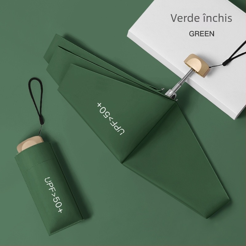 Umbrelă de soare din aluminiu, cinci brațe, UPF 50+ protecție UV, ultra-ușoară 0,22 kg, 6 arce, deschidere manuală, posibilitate logo personalizat