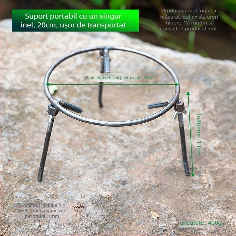 Raft triunghiular demontabil pentru oale, din sârmă de oțel cu conținut scăzut de carbon, pliabil, personalizabil, utilizare dublă