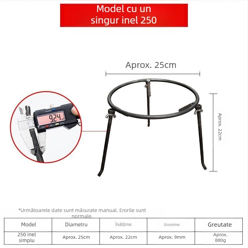 Raft triunghiular demontabil pentru oale, din sârmă de oțel cu conținut scăzut de carbon, pliabil, personalizabil, utilizare dublă