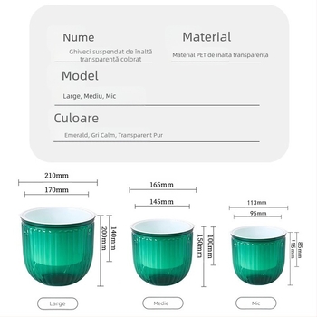 Meixuan ghiveci pentru flori din rășină, tip agățat, turnare prin injecție