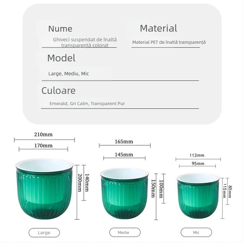 Meixuan ghiveci pentru flori din rășină, tip agățat, turnare prin injecție
