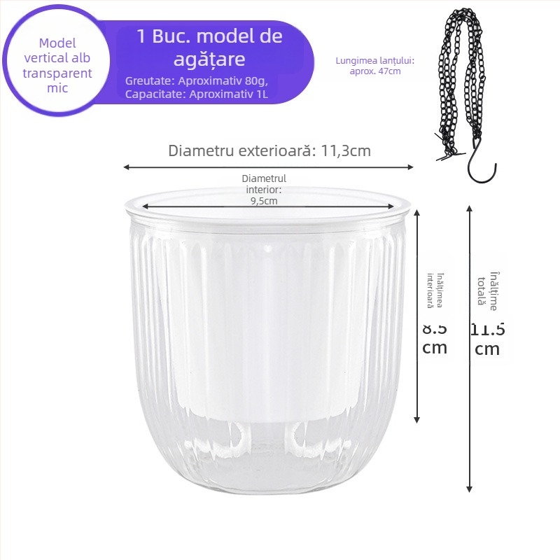 Meixuan ghiveci pentru flori din rășină, tip agățat, turnare prin injecție