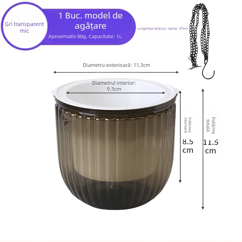 Meixuan ghiveci pentru flori din rășină, tip agățat, turnare prin injecție