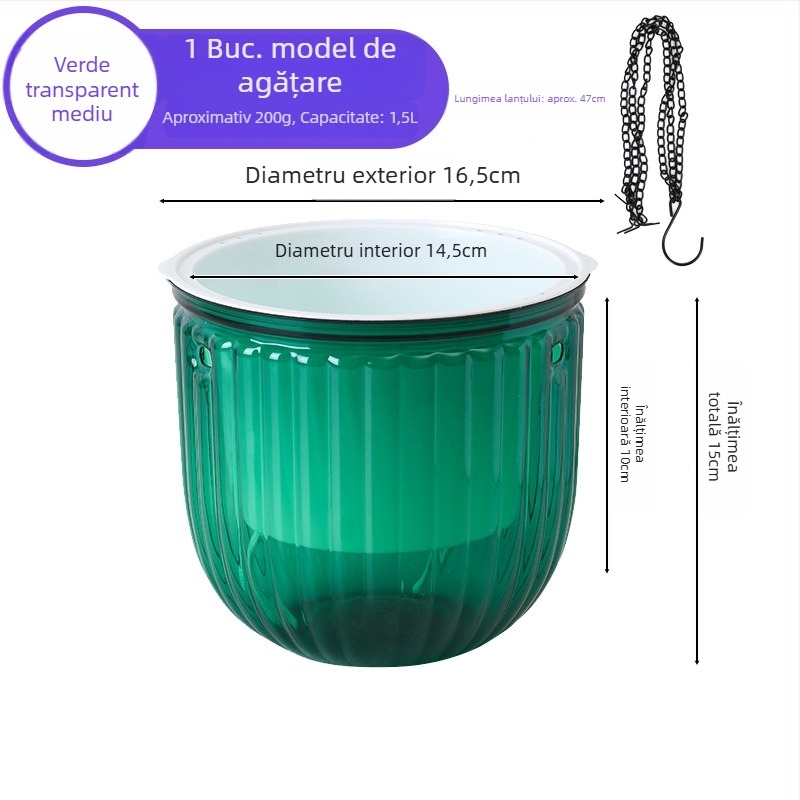 Meixuan ghiveci pentru flori din rășină, tip agățat, turnare prin injecție