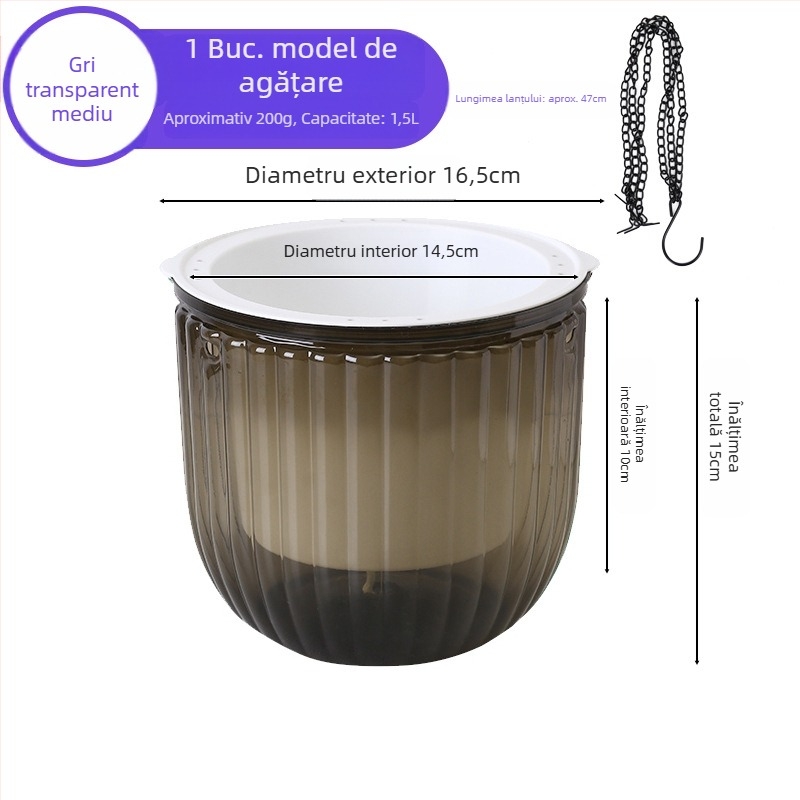 Meixuan ghiveci pentru flori din rășină, tip agățat, turnare prin injecție