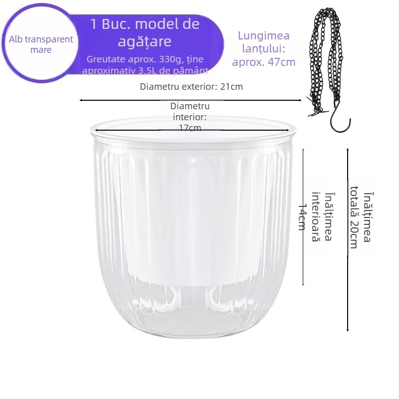 Meixuan ghiveci pentru flori din rășină, tip agățat, turnare prin injecție