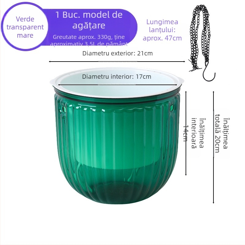 Meixuan ghiveci pentru flori din rășină, tip agățat, turnare prin injecție