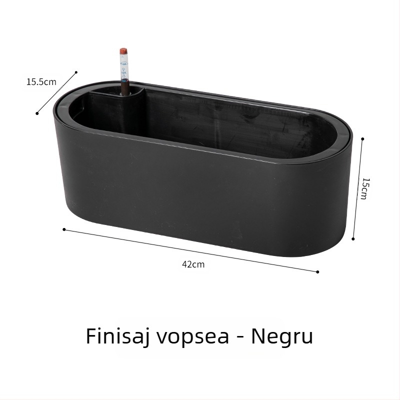 Ghiveci plastic pentru flori, turnare prin injecție, finisaj vopsire la cald, pentru utilizare pe birou sau podea