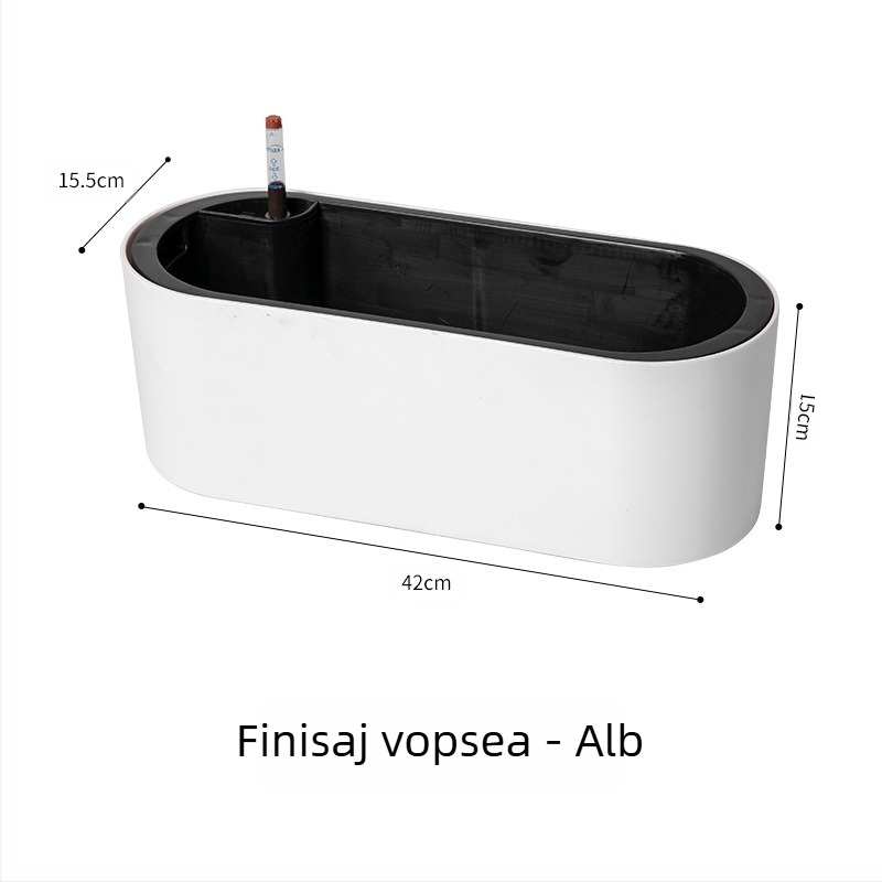 Ghiveci plastic pentru flori, turnare prin injecție, finisaj vopsire la cald, pentru utilizare pe birou sau podea