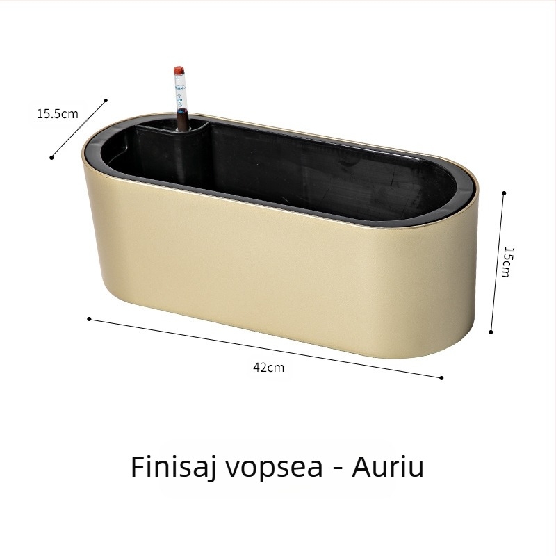 Ghiveci plastic pentru flori, turnare prin injecție, finisaj vopsire la cald, pentru utilizare pe birou sau podea