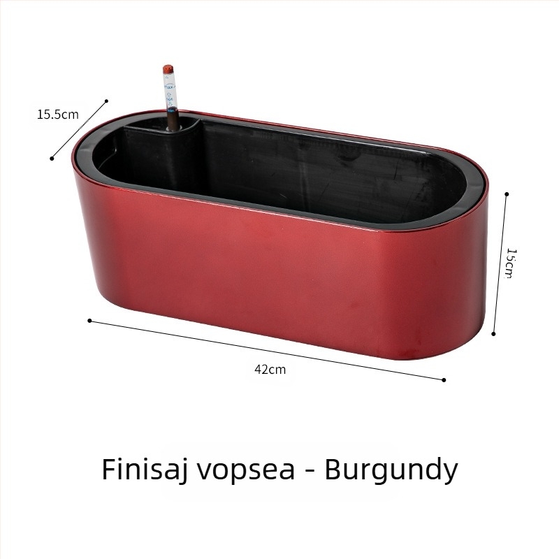 Ghiveci plastic pentru flori, turnare prin injecție, finisaj vopsire la cald, pentru utilizare pe birou sau podea
