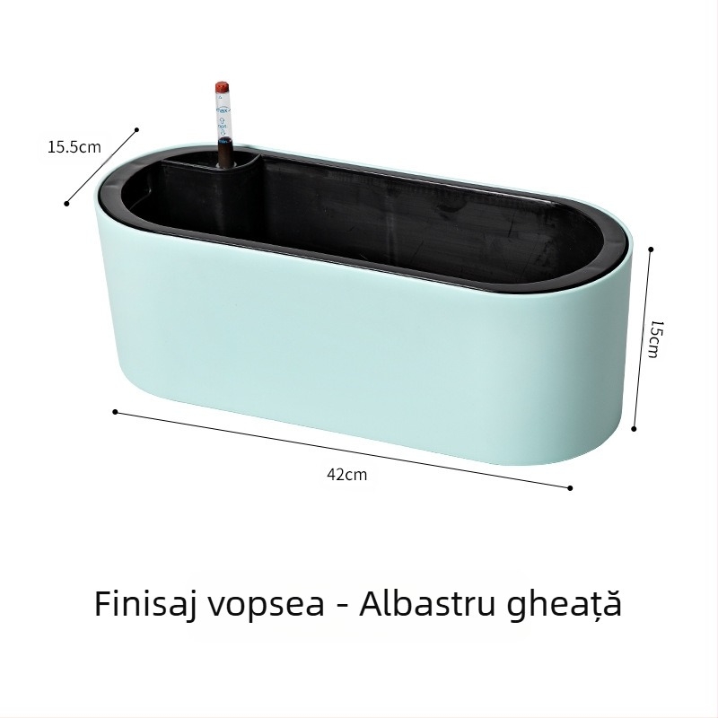 Ghiveci plastic pentru flori, turnare prin injecție, finisaj vopsire la cald, pentru utilizare pe birou sau podea