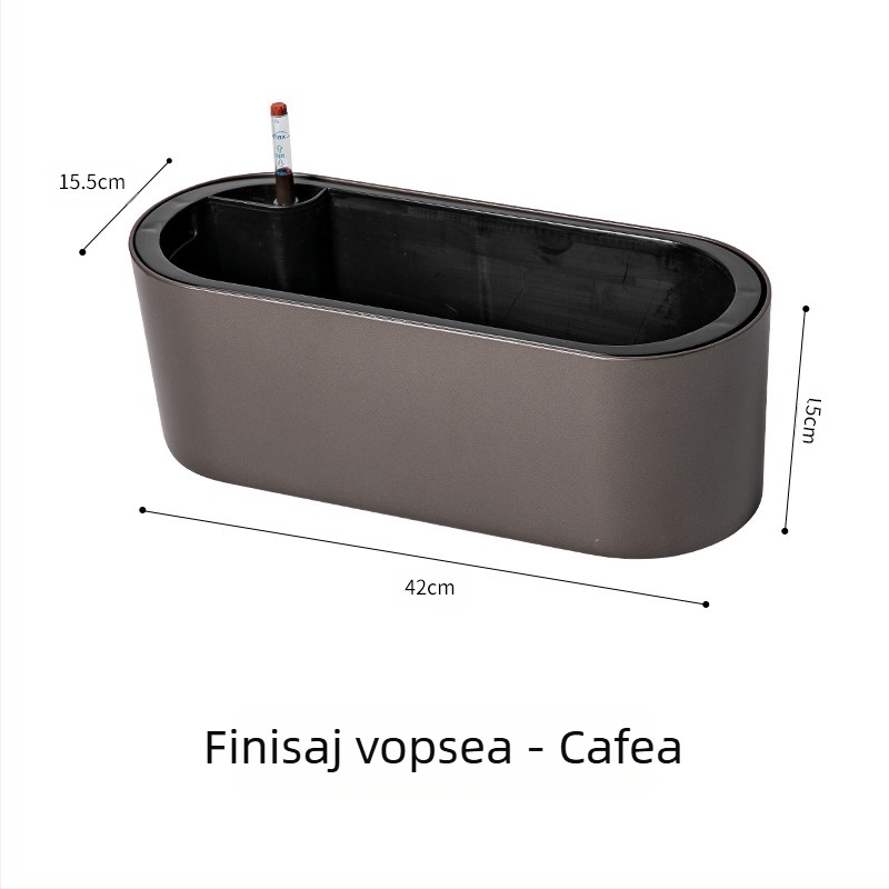 Ghiveci plastic pentru flori, turnare prin injecție, finisaj vopsire la cald, pentru utilizare pe birou sau podea