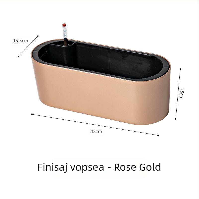 Ghiveci plastic pentru flori, turnare prin injecție, finisaj vopsire la cald, pentru utilizare pe birou sau podea