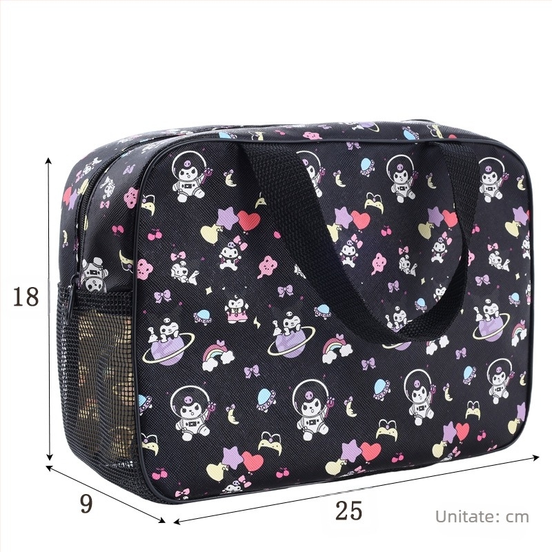 Dianzhi Pai Geantă de toaletă din PVC, stil desen animat – depozitare pentru cosmetice în timpul călătoriilor