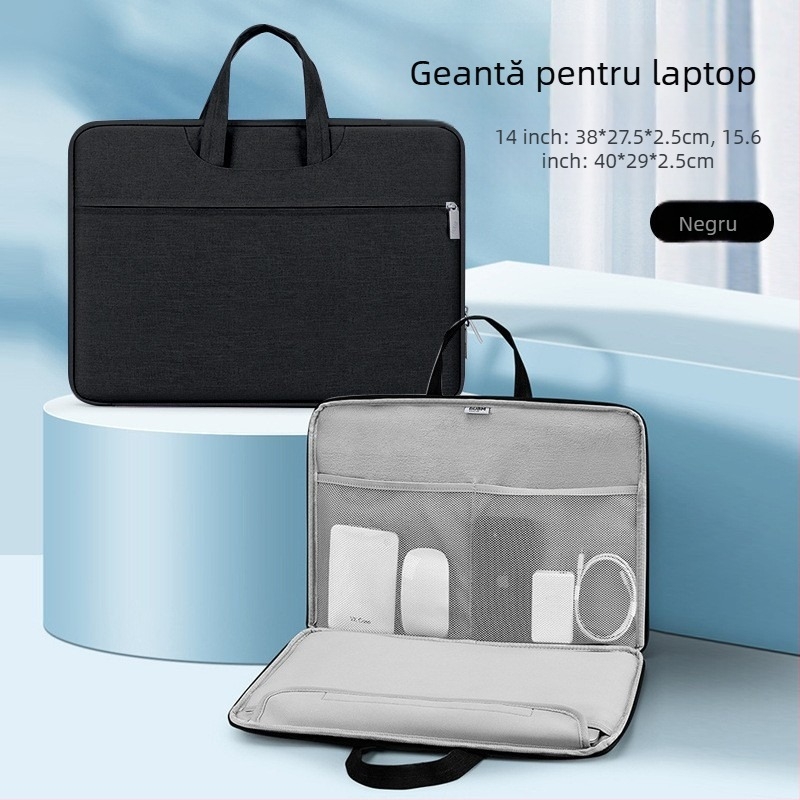 Geantă pentru laptop BUBM, deschidere la 180°, impermeabilă, rezistentă la uzură, din poliester