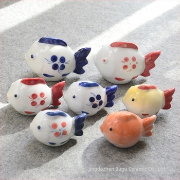 Ornamente ceramice pentru acvariu: figuri broscuță și rață, stil modern și simplu