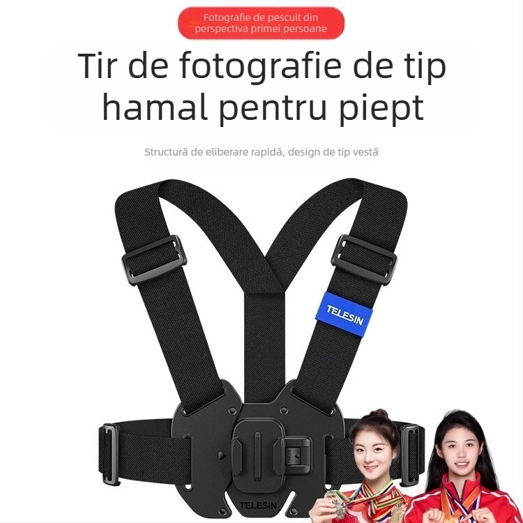 TELESIN suport universal pentru camere de acțiune, compatibil cu GoPro 12, Insta360 X3/X4 și DJI Action 5/4/3