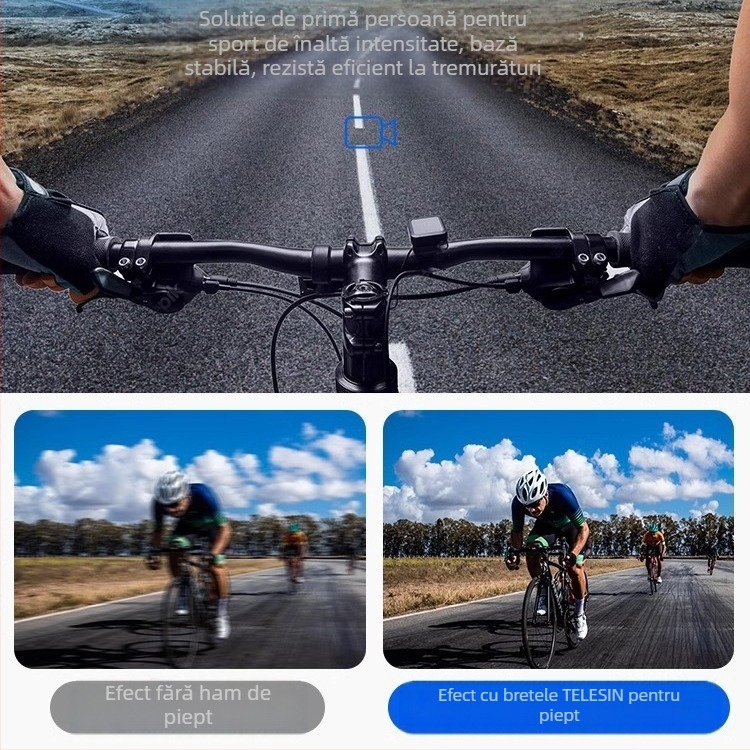 TELESIN suport universal pentru camere de acțiune, compatibil cu GoPro 12, Insta360 X3/X4 și DJI Action 5/4/3