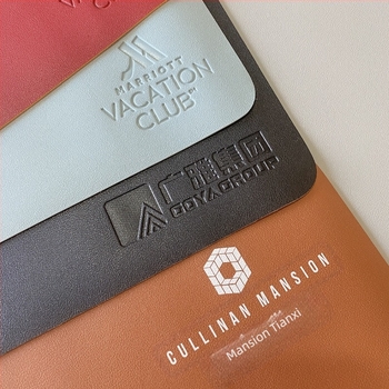 Pad de mouse din piele, dublă față, cusut, cu logo imprimat, personalizabil după desene