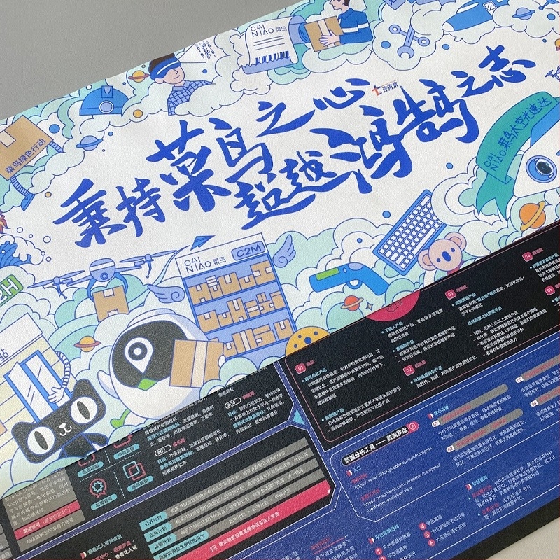 Pad de mouse din piele, dublă față, cusut, cu logo imprimat, personalizabil după desene