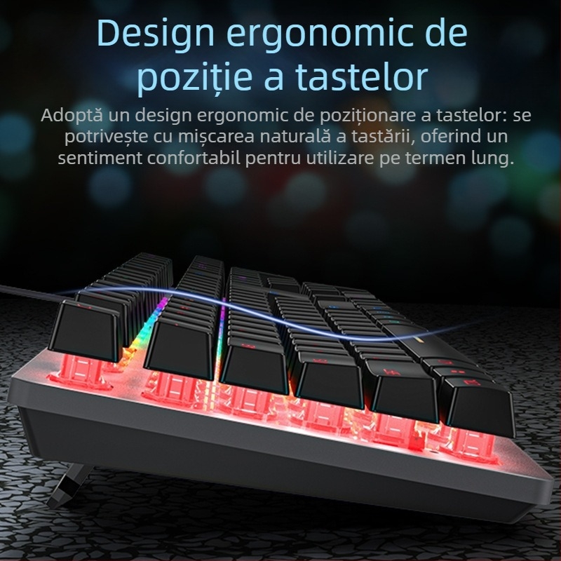 Forerunner GX300 set tastatură și mouse pentru gaming, cablu USB, 1600dpi optic, iluminare, ergonomic