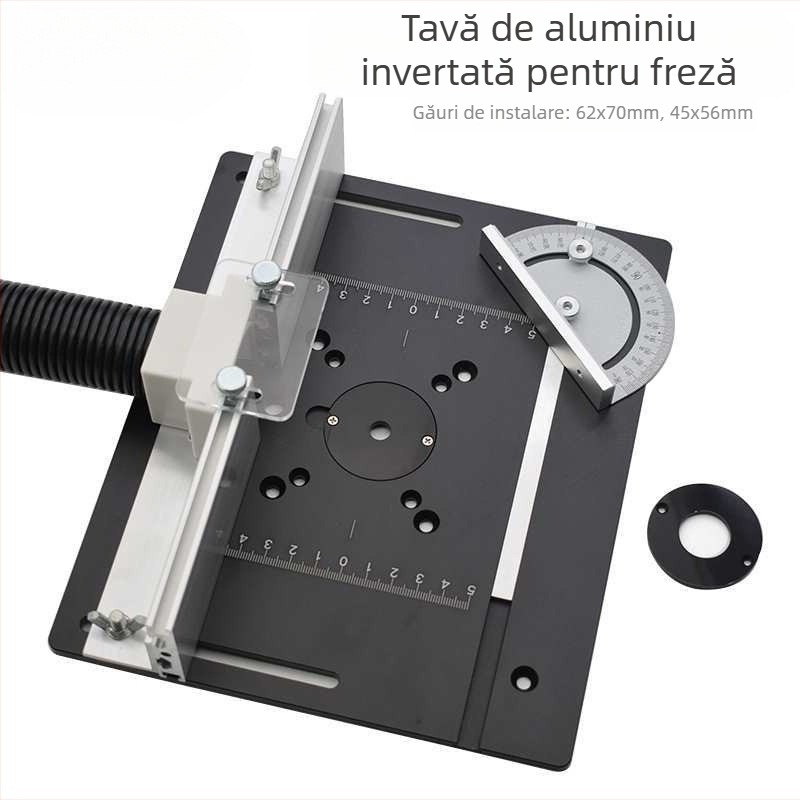 Stație de gravură și frezare pentru lemn, masă de lucru reglabilă multifuncțională, șlefuire a colțurilor și canelare pe panou din aluminiu — tensiune 2,4 V