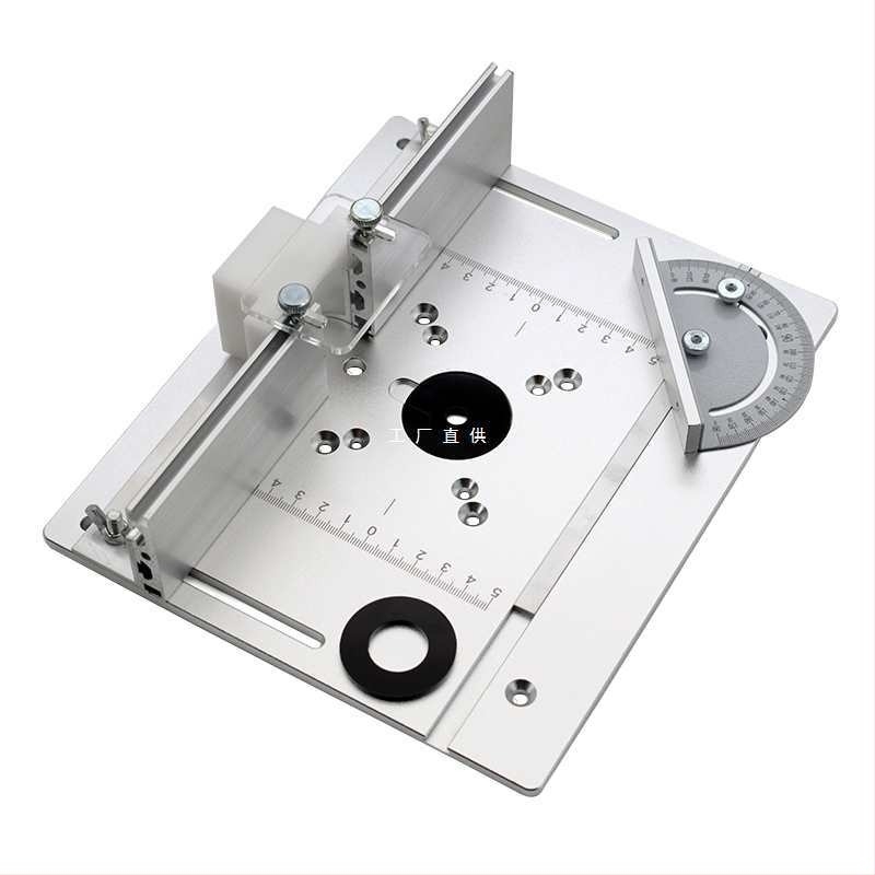 Stație de gravură și frezare pentru lemn, masă de lucru reglabilă multifuncțională, șlefuire a colțurilor și canelare pe panou din aluminiu — tensiune 2,4 V