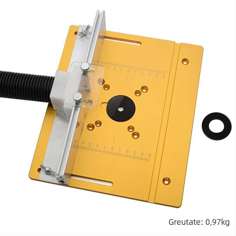 Stație de gravură și frezare pentru lemn, masă de lucru reglabilă multifuncțională, șlefuire a colțurilor și canelare pe panou din aluminiu — tensiune 2,4 V