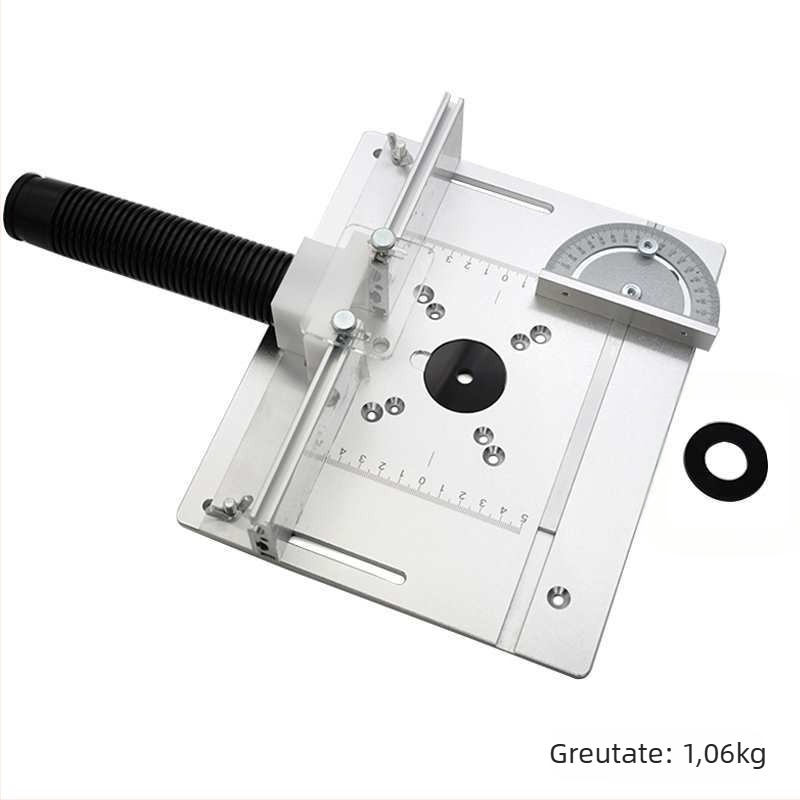 Stație de gravură și frezare pentru lemn, masă de lucru reglabilă multifuncțională, șlefuire a colțurilor și canelare pe panou din aluminiu — tensiune 2,4 V