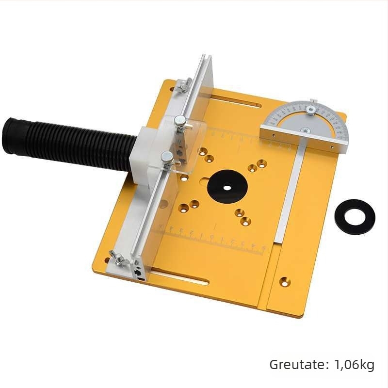 Stație de gravură și frezare pentru lemn, masă de lucru reglabilă multifuncțională, șlefuire a colțurilor și canelare pe panou din aluminiu — tensiune 2,4 V