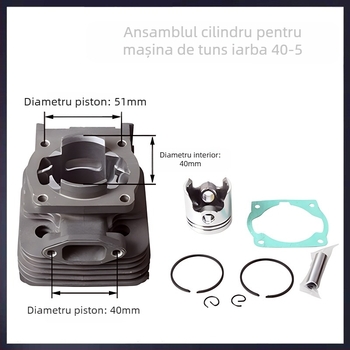 Cap cilindru pentru motocositoare cu doi timpi — metal, pentru motocoase/foarfe de tăiat garduri, 0,43 kg, compatibil cu 40-5/430 și 40-6/44-5/48F