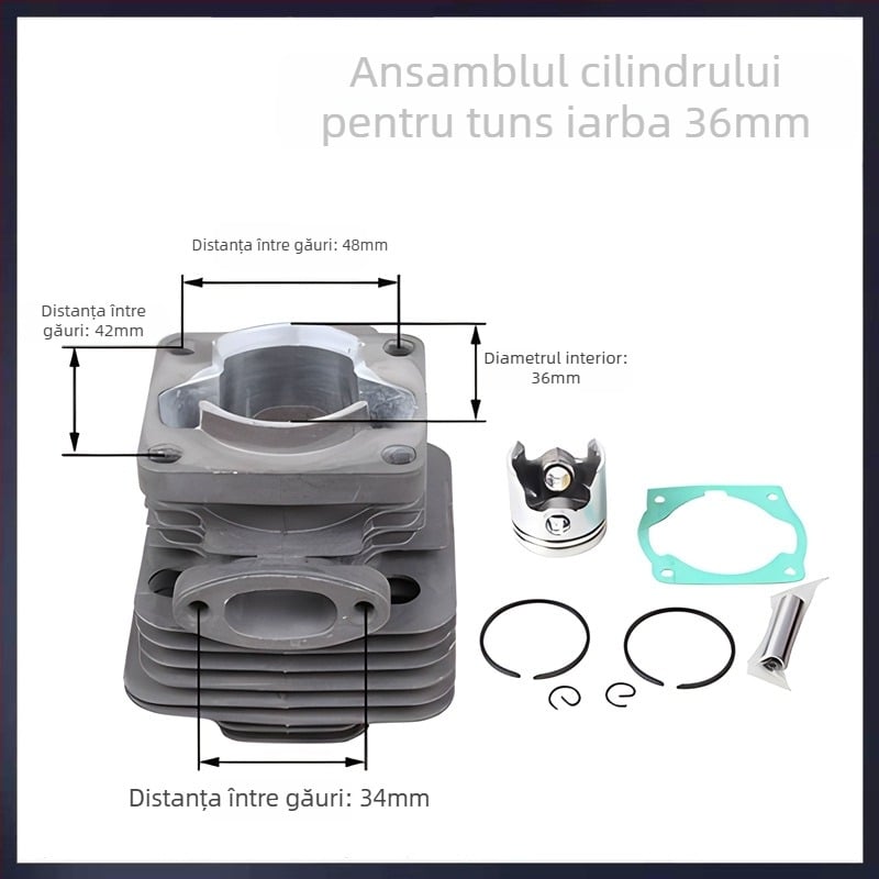 Cap cilindru pentru motocositoare cu doi timpi — metal, pentru motocoase/foarfe de tăiat garduri, 0,43 kg, compatibil cu 40-5/430 și 40-6/44-5/48F