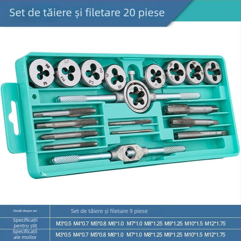 Maib Set pentru filetare: instrument manual de tapping și capete de burghiu