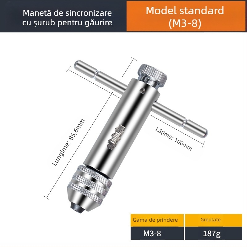 Maib Set pentru filetare: instrument manual de tapping și capete de burghiu