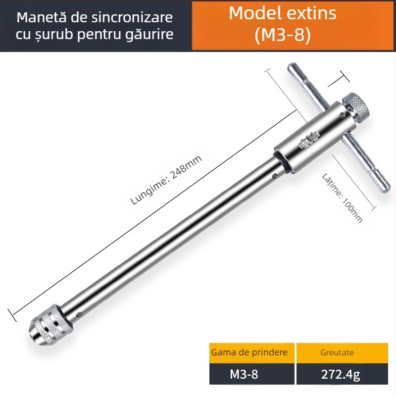 Maib Set pentru filetare: instrument manual de tapping și capete de burghiu