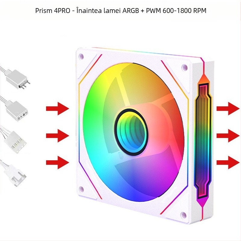 Ventilator pentru carcasă cu radiator, ARGB+PWM, model Infinite Mirror, Binghong, lansat în 2023, procesare OEM.