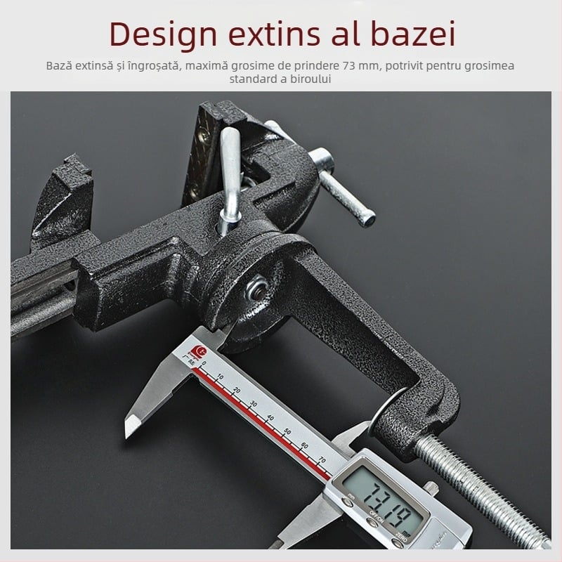 Oudisi mini vise de birou – universal, multifuncțional, rotire de 360°, greutate 1,93 kg