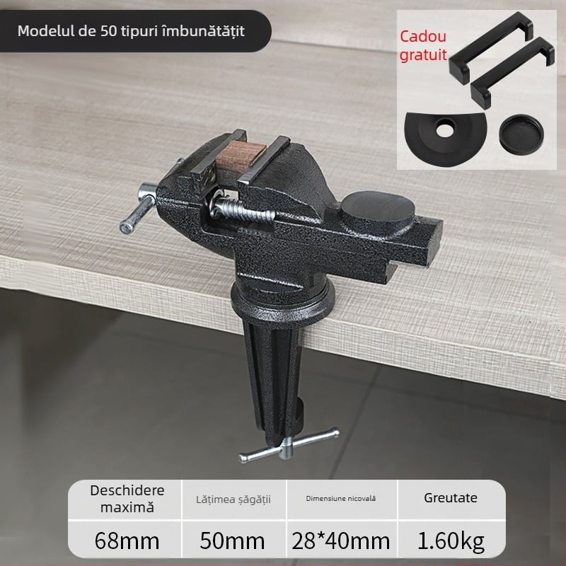 Oudisi mini vise de birou – universal, multifuncțional, rotire de 360°, greutate 1,93 kg
