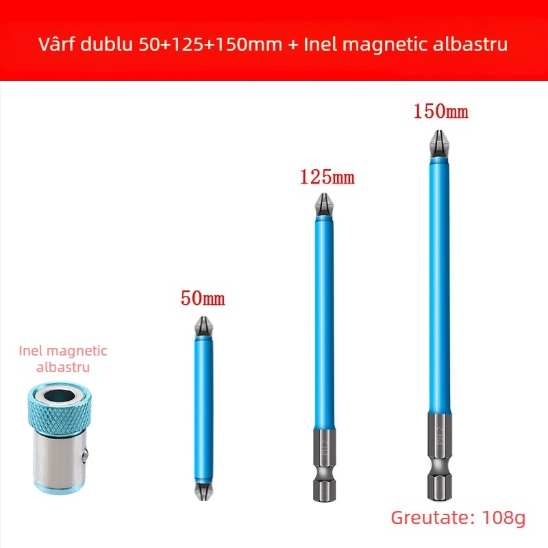 Set bituri cruce cu cap anti-derapare, pentru uz casnic — oțel aliat