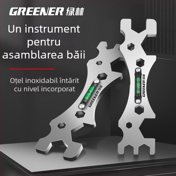 Greener cheie multifuncțională pentru baie și duș – oțel inoxidabil